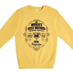 World's Best Mother Number One 1 Mom Greatest Mama Mommy Gift Premium Crewneck Sweatshirt