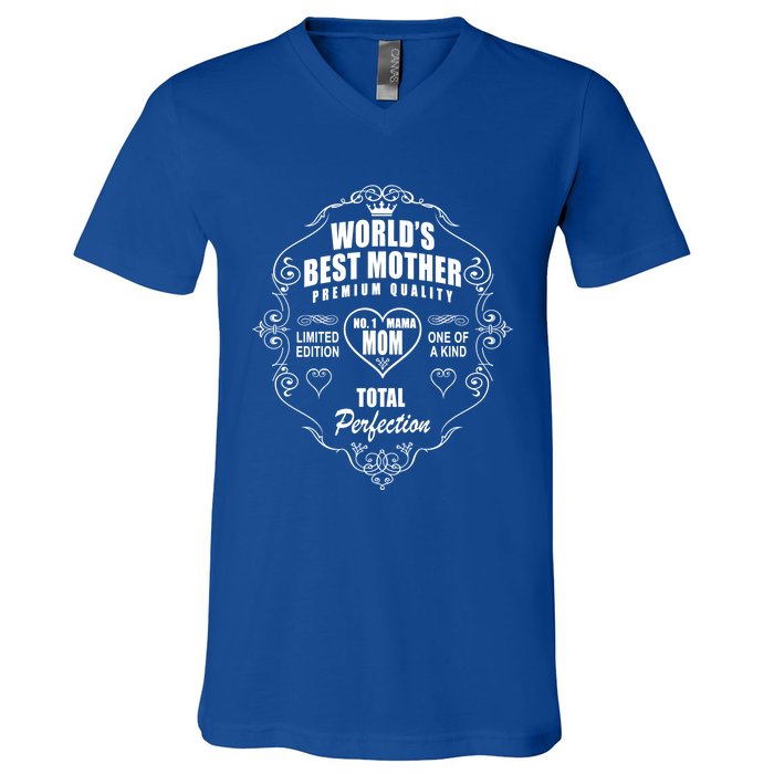 World's Best Mother Number One 1 Mom Greatest Mama Mommy Gift V-Neck T-Shirt