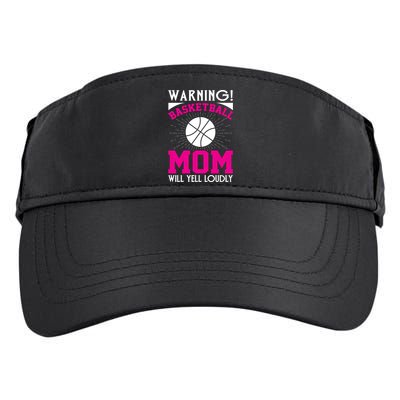 Warning! Basketball Mom Will Yell Loudly Funny Sport Adult Drive Performance Visor