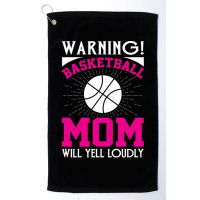 Warning! Basketball Mom Will Yell Loudly Funny Sport Golf Towel