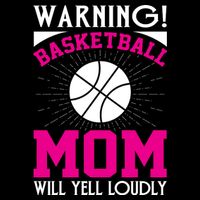 Warning! Basketball Mom Will Yell Loudly Funny Sport Zip Tote Bag