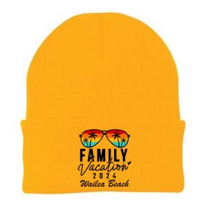 Wailea Beach Maui Hawaii Family Vacation 2024 Funny Gift Knit Cap Winter Beanie