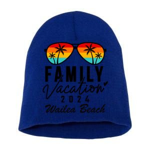 Wailea Beach Maui Hawaii Family Vacation 2024 Funny Gift Short Acrylic Beanie