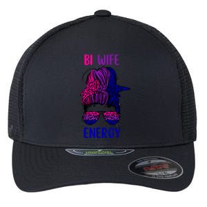 Womens Bisexual Messy Bun LGBTQ Cool Subtle Bi Pride Flag Colors Flexfit Unipanel Trucker Cap