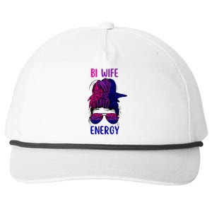 Womens Bisexual Messy Bun LGBTQ Cool Subtle Bi Pride Flag Colors Snapback Five-Panel Rope Hat