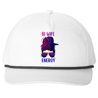 Womens Bisexual Messy Bun LGBTQ Cool Subtle Bi Pride Flag Colors Snapback Five-Panel Rope Hat