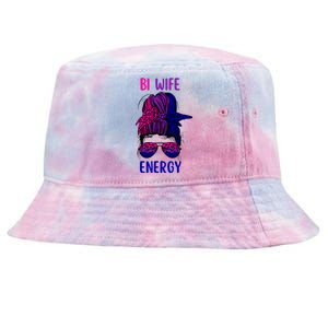 Womens Bisexual Messy Bun LGBTQ Cool Subtle Bi Pride Flag Colors Tie-Dyed Bucket Hat