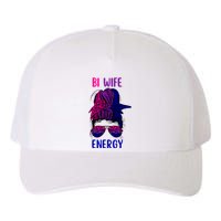 Womens Bisexual Messy Bun LGBTQ Cool Subtle Bi Pride Flag Colors Yupoong Adult 5-Panel Trucker Hat