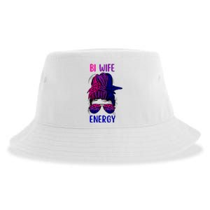 Womens Bisexual Messy Bun LGBTQ Cool Subtle Bi Pride Flag Colors Sustainable Bucket Hat