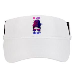 Womens Bisexual Messy Bun LGBTQ Cool Subtle Bi Pride Flag Colors Adult Drive Performance Visor