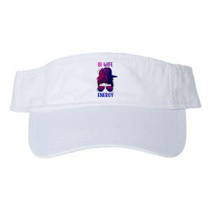 Womens Bisexual Messy Bun LGBTQ Cool Subtle Bi Pride Flag Colors Valucap Bio-Washed Visor