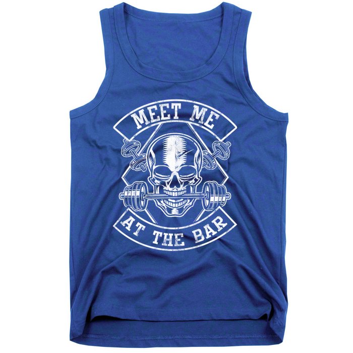 Weightlifting Bodybuilding Meet Me At The Bar Powerlifting Gift Tank Top