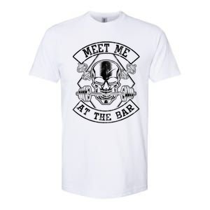 Weightlifting Bodybuilding Meet Me At The Bar Powerlifting Gift Softstyle CVC T-Shirt