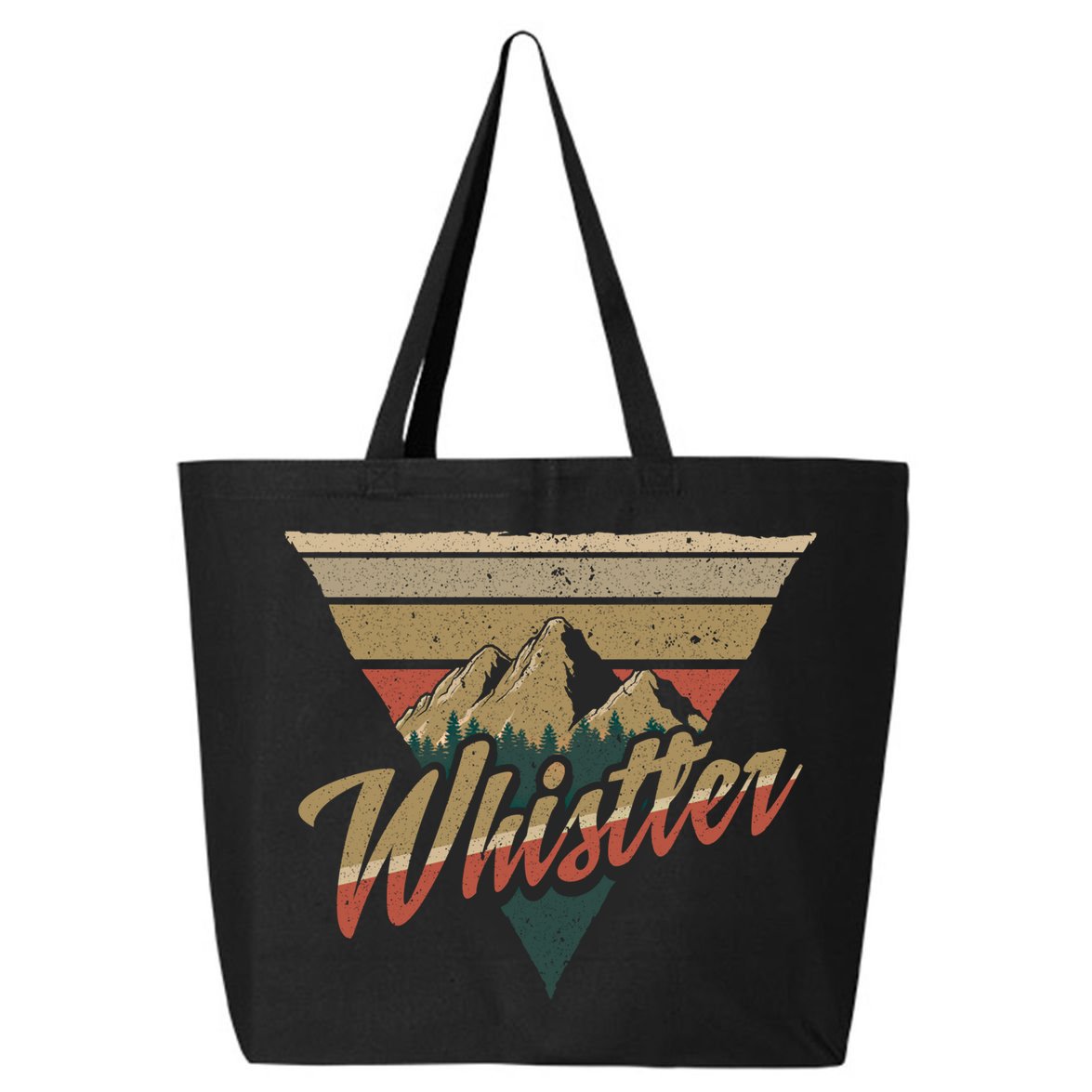 Whistler Blackcomb Mountain Illustration Vacation Souvenir Gift 25L Jumbo Tote