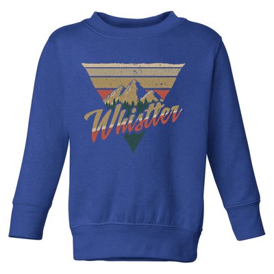 Whistler Blackcomb Mountain Illustration Vacation Souvenir Gift Toddler Sweatshirt