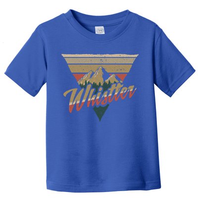 Whistler Blackcomb Mountain Illustration Vacation Souvenir Gift Toddler T-Shirt