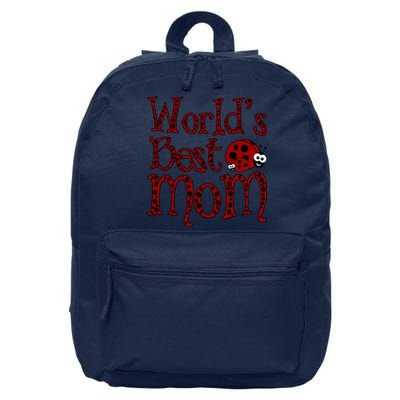 Worlds Best Mom Ladybugs 16 in Basic Backpack