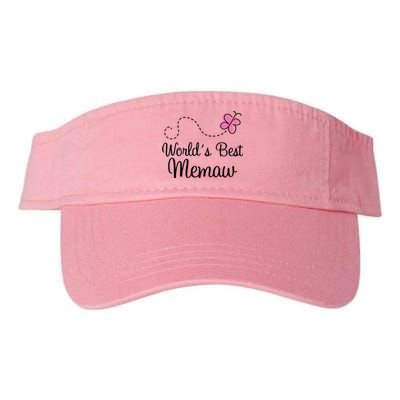 Worlds Best Memaw Grandma Gift Valucap Bio-Washed Visor