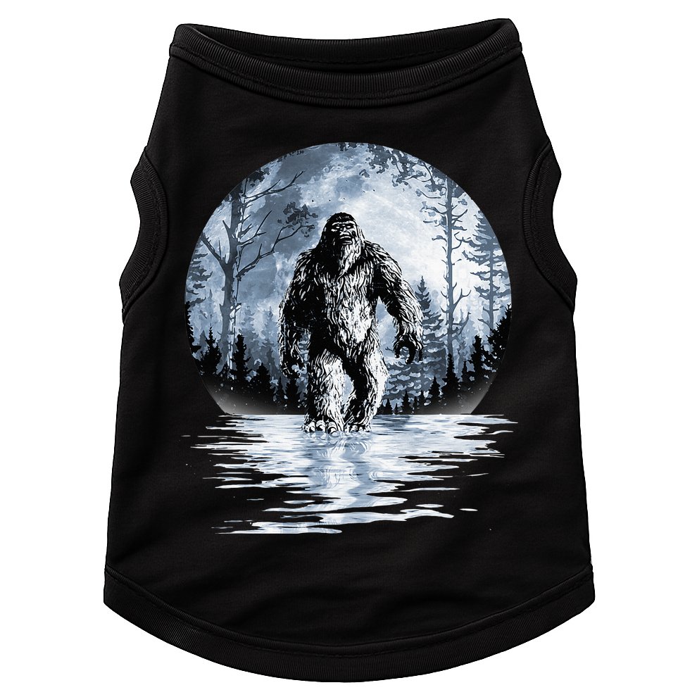 Women Bigfoot Moon Lunar Sasquatch Doggie Tank