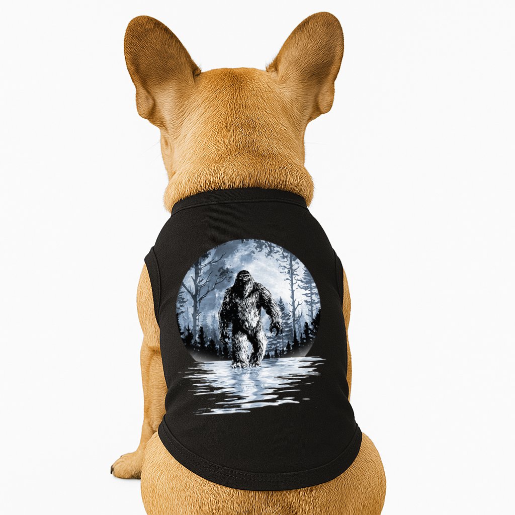 Women Bigfoot Moon Lunar Sasquatch Doggie Tank