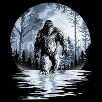 Women Bigfoot Moon Lunar Sasquatch Doggie Tank