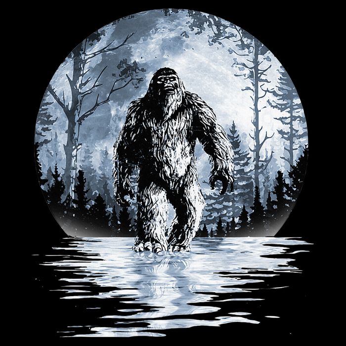 Women Bigfoot Moon Lunar Sasquatch Doggie Tank