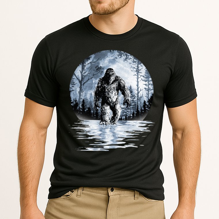 Women Bigfoot Moon Lunar Sasquatch Cooling Performance Crew T-Shirt