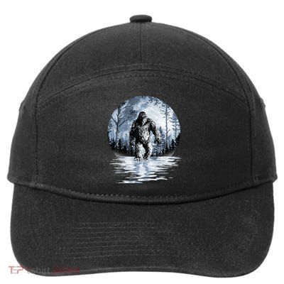 Women Bigfoot Moon Lunar Sasquatch 7-Panel Snapback Hat