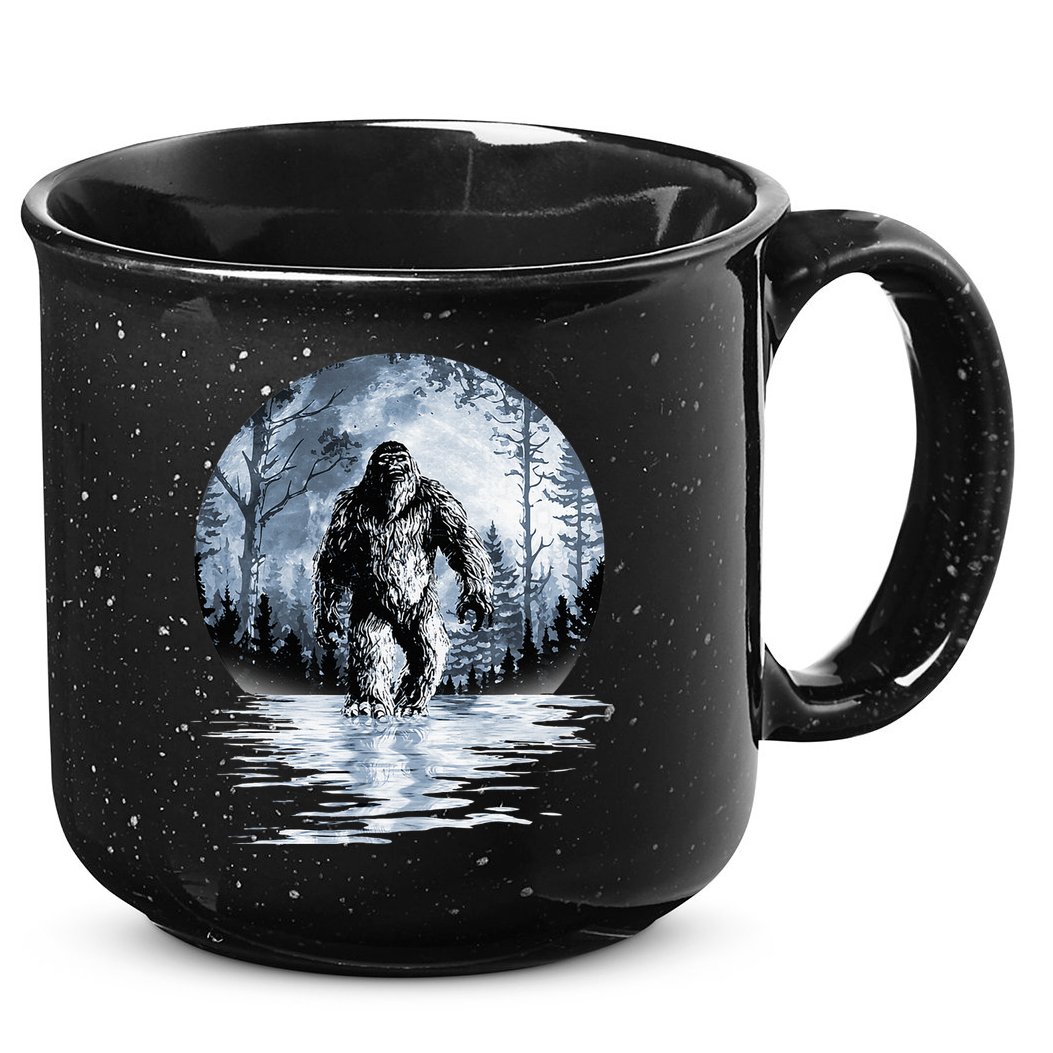 Women Bigfoot Moon Lunar Sasquatch 15oz Campfire Ceramic Mug