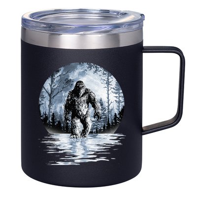 Women Bigfoot Moon Lunar Sasquatch 12oz Stainless Steel Coffee Mug