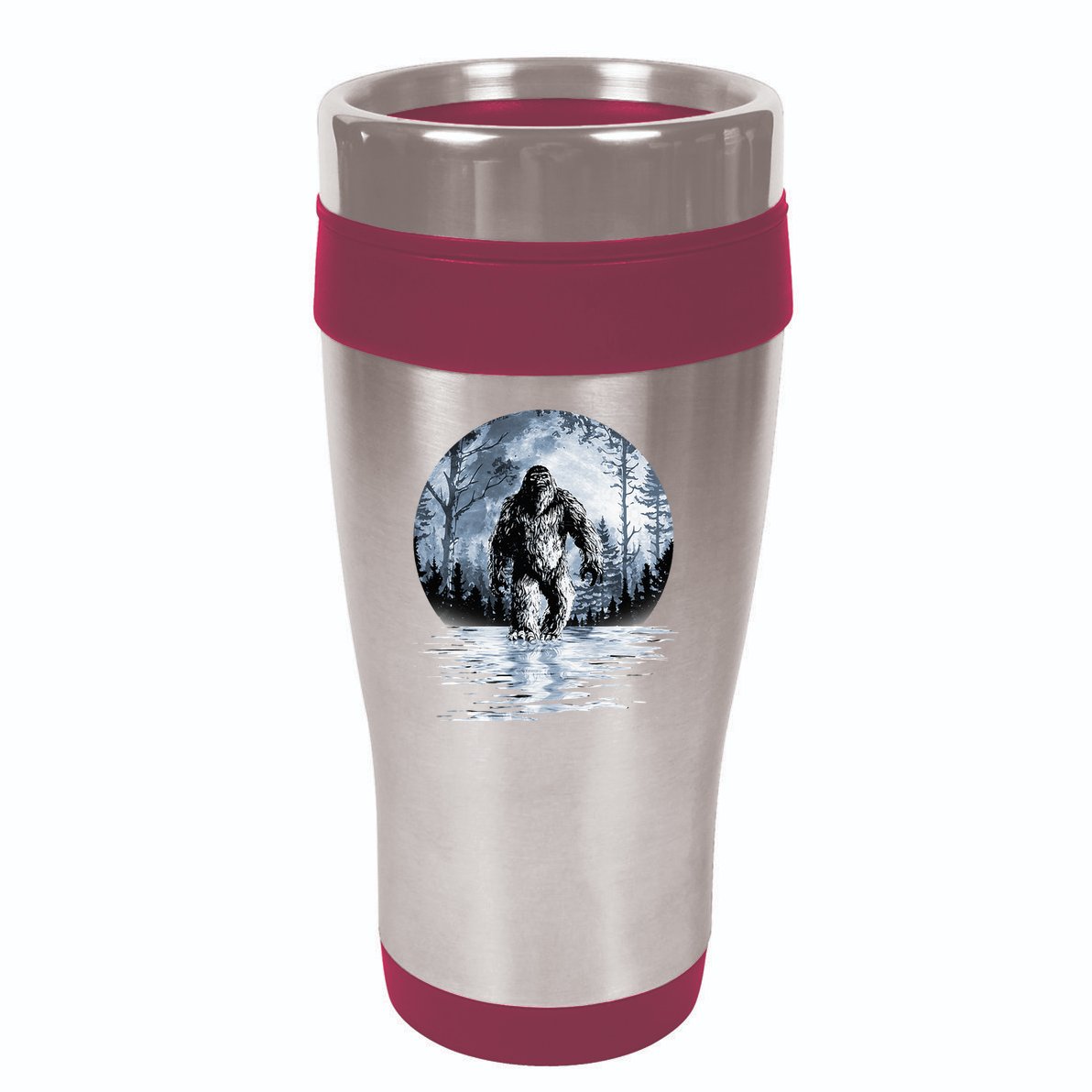 Women Bigfoot Moon Lunar Sasquatch 16oz Travel Tumbler