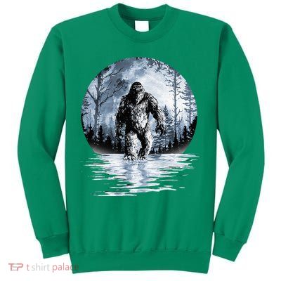 Women Bigfoot Moon Lunar Sasquatch Sweatshirt