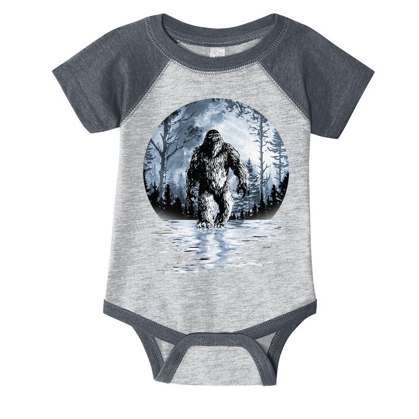 Women Bigfoot Moon Lunar Sasquatch Infant Baby Jersey Bodysuit