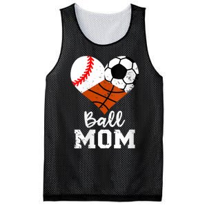 Wo Ball Mom Funny Baseball Soccer Basketball Mom V-Neck Mesh Reversible Basketball Jersey Tank