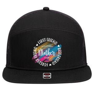 Worlds Best Mother Ever Cute Mother's Day Gift 7 Panel Mesh Trucker Snapback Hat