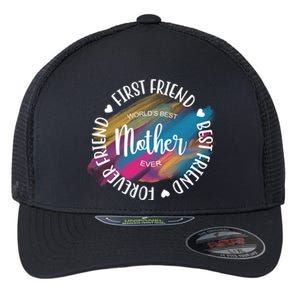 Worlds Best Mother Ever Cute Mother's Day Gift Flexfit Unipanel Trucker Cap