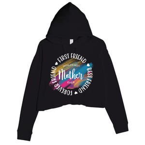 Worlds Best Mother Ever Cute Mother's Day Gift Crop Fleece Hoodie