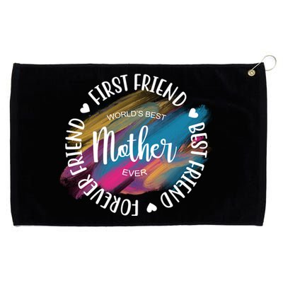 Worlds Best Mother Ever Cute Mother's Day Gift Grommeted Golf Towel