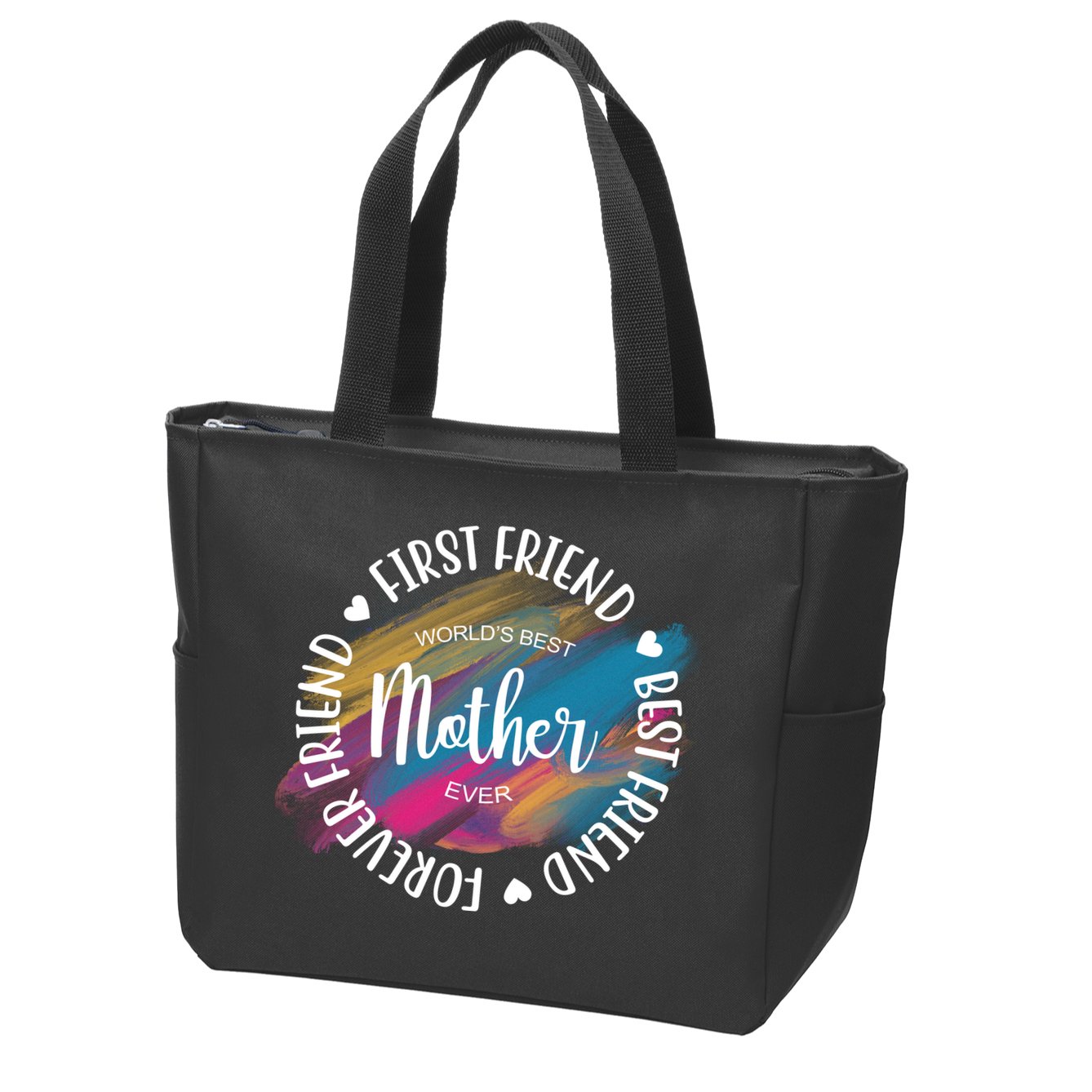 Worlds Best Mother Ever Cute Mother's Day Gift Zip Tote Bag