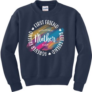 Worlds Best Mother Ever Cute Mother's Day Gift Kids Sweatshirt