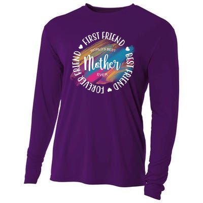 Worlds Best Mother Ever Cute Mother's Day Gift Cooling Performance Long Sleeve Crew