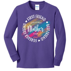 Worlds Best Mother Ever Cute Mother's Day Gift Kids Long Sleeve Shirt