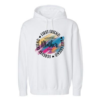 Worlds Best Mother Ever Cute Mother's Day Gift Garment-Dyed Fleece Hoodie