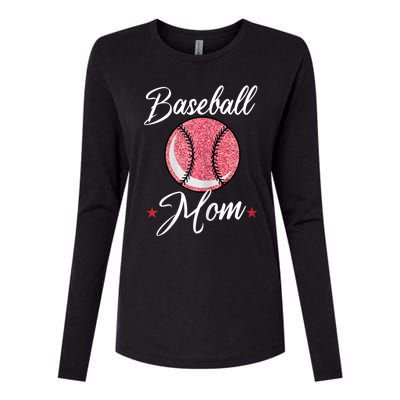 Womens Baseball Mom Cool Sport Mommy Mama Momma Wife Mother Womens Cotton Relaxed Long Sleeve T-Shirt