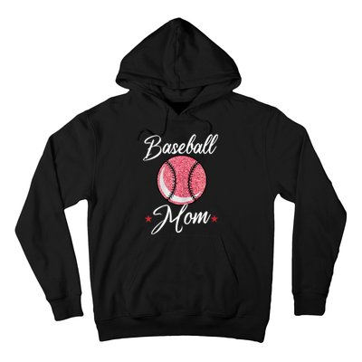 Womens Baseball Mom Cool Sport Mommy Mama Momma Wife Mother Hoodie