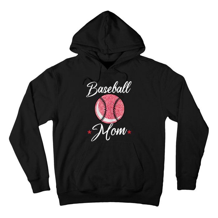 Womens Baseball Mom Cool Sport Mommy Mama Momma Wife Mother Hoodie