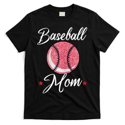 Womens Baseball Mom Cool Sport Mommy Mama Momma Wife Mother T-Shirt