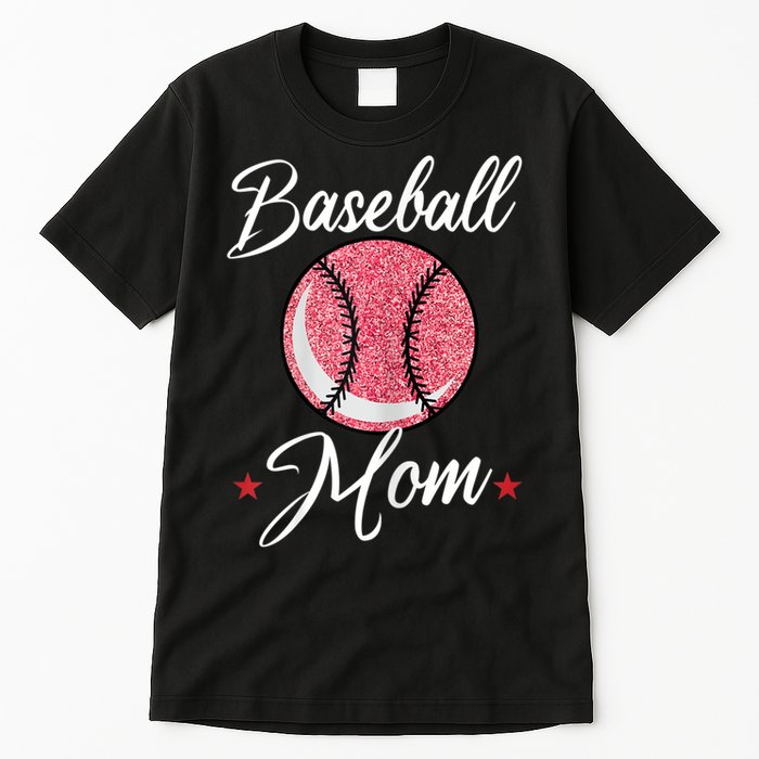 Womens Baseball Mom Cool Sport Mommy Mama Momma Wife Mother Tall T-Shirt