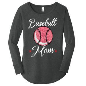 Womens Baseball Mom Cool Sport Mommy Mama Momma Wife Mother Women's Perfect Tri Tunic Long Sleeve Shirt