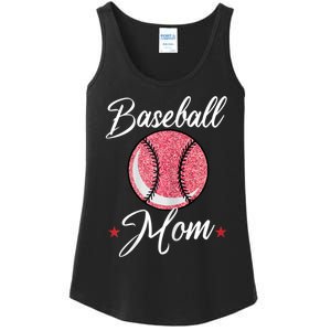 Womens Baseball Mom Cool Sport Mommy Mama Momma Wife Mother Ladies Essential Tank